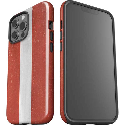 Latvia Flag Distressed iPhone 15 Pro Max Impact Case